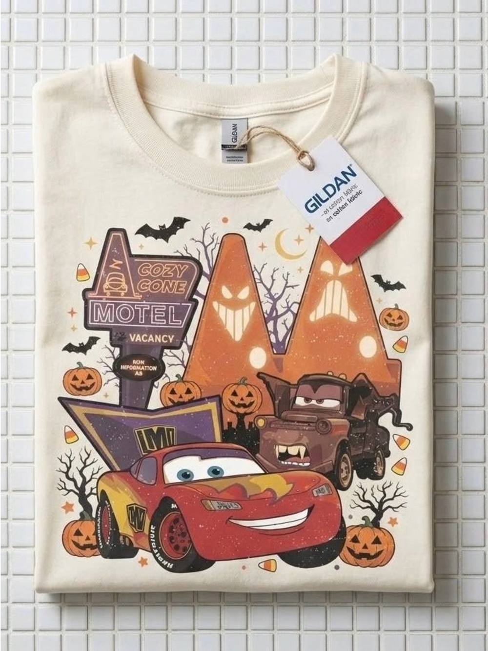 Cozy Cone Motel Halloween Shirt | Retro Cars Radiator Springs Graphic Tee